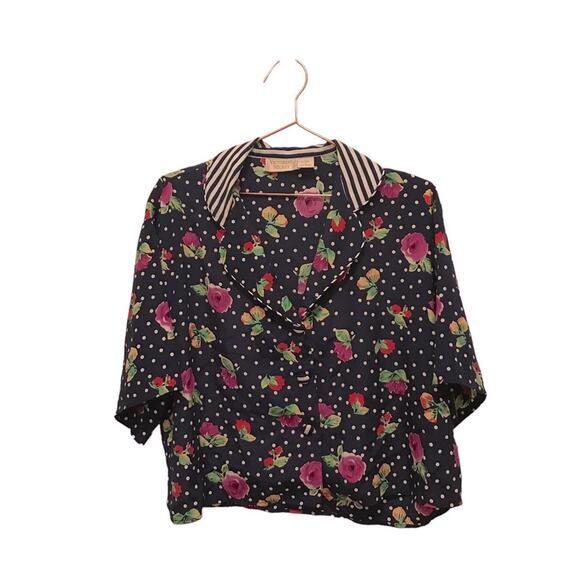 Vintage Victoria's Secret Gold Label Button-Front Sleep Shirt - Picture 1 of 6